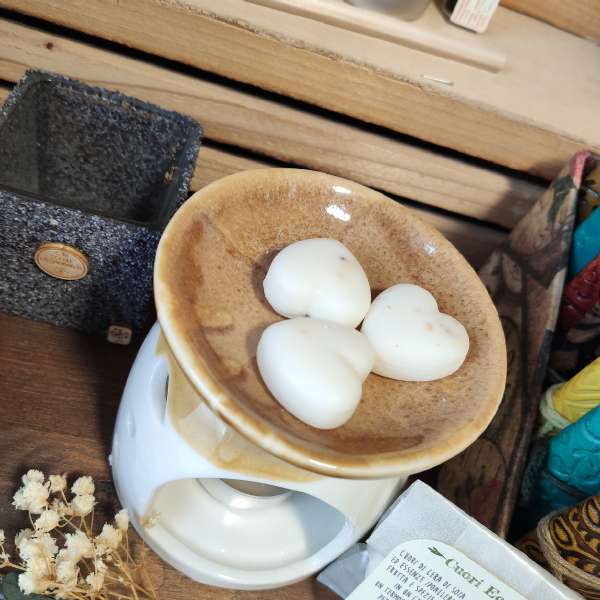 Brucia essenze con cuori di cera di soia profumati – regalo artigianale e naturale